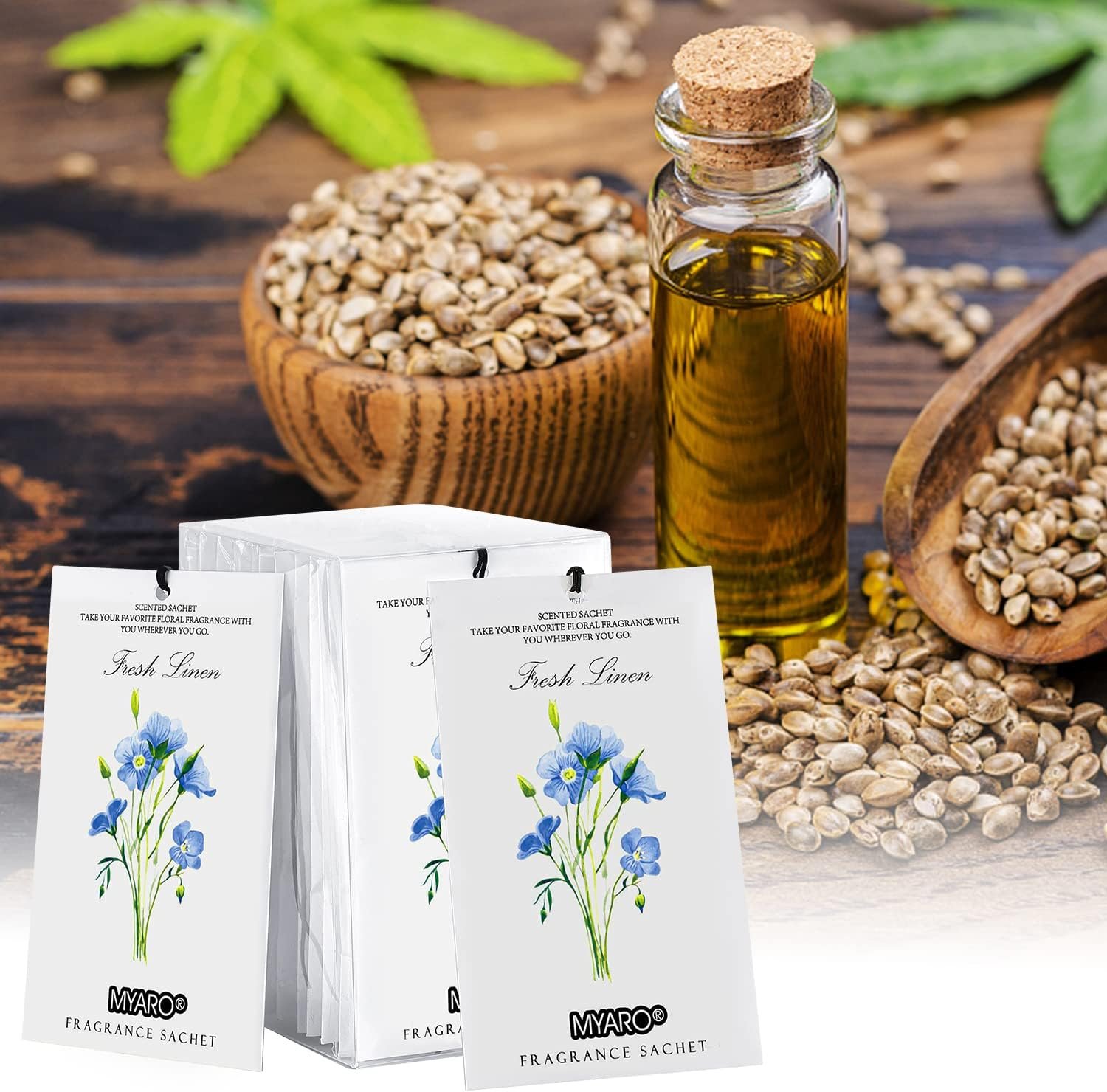 12 Packs Linen Scented Sachets for Drawer and Closet, Long-Lasting Sachets Bags Air Freshener Fresh Scents, Potpourri Bags Home Fragrance Sachet for Lover